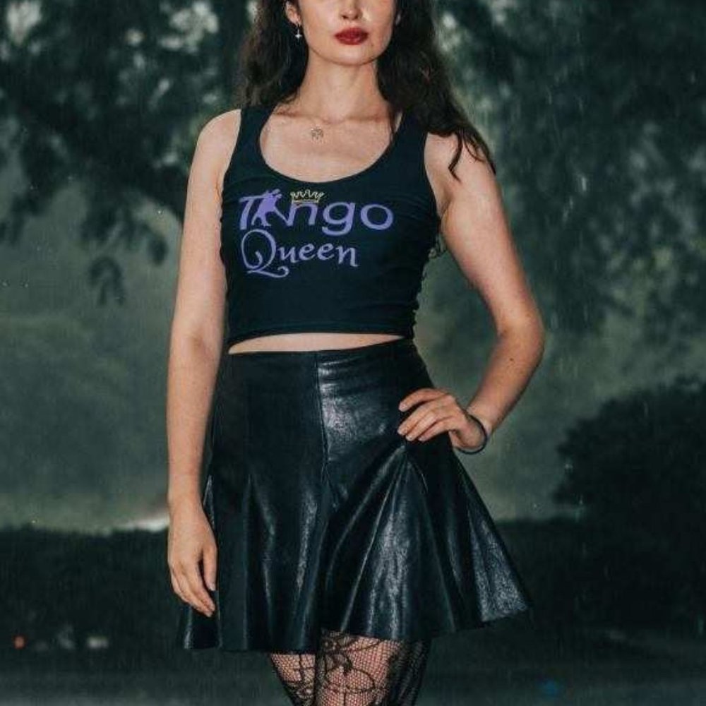 NEW Tango Queen Crop Top | Black + Purple